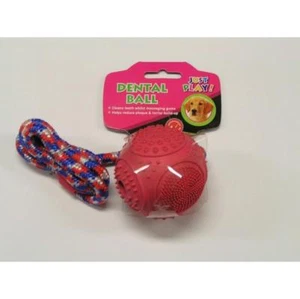 DENTAL BALL w/ROPE DOG TOY - 3"/8cm - No packaging - Picture 1 of 1