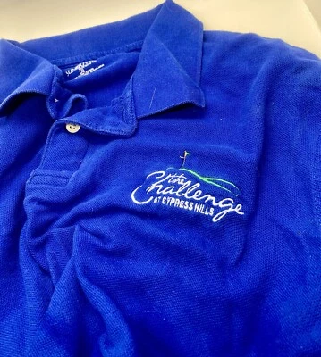 Golf Polo Short Sleeve Sun River Clothing Co Men’s Size Large Blue Shirt Cypress - Image 1 of 4