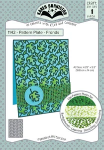 Karen Burniston Pattern Plate Fronds Die  1pc : July 2020 Release  - Picture 1 of 1