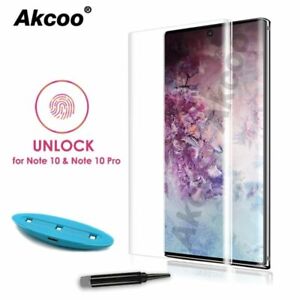 Akcoo Note 10 UV Glass Screen Protector With FINGERPRINT UNLOCK For Samsung