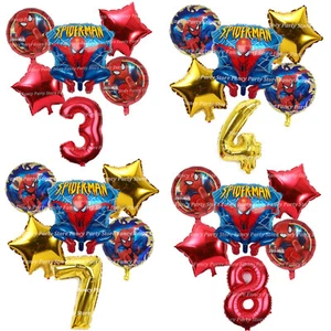 Spider-Man Birthday Balloons Party Decorations Avengers Superheroes Theme Age - Picture 1 of 27