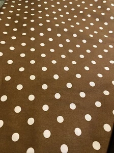 ROBERT KAUFMAN Pimatex Basics BKT 6001 Brown Pink Polka-Dots 6 Yards - Picture 1 of 3