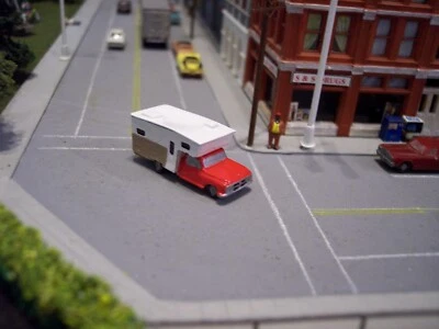 N scale Old Truck and Camper ready to install model train detail "NEAT" r/w/t - Image 1 of 3