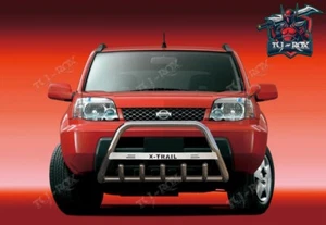 For NISSAN X-TRAIL CHROME NUDGE BULL BAR PUSH A-BAR 2001-2007 XTRAIL AXLE LOGO - Picture 1 of 4