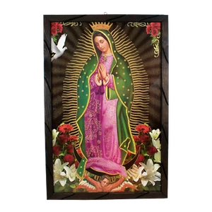Mrcjsales- Virgen de Guadalupe - lady of guadalupe – Rustic Frame, Mexican Art - Picture 1 of 16