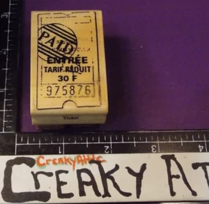 TICKET CANCELLATION PAID COLLAGE RUBBER STAMP STAMPINGTON C8201 CREAKYATTIC - Picture 1 of 2
