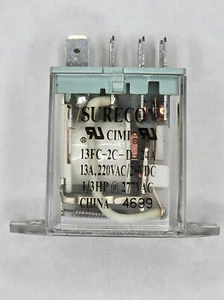 4PCS SURECON 13FC-2C-D-24A 24VDC 13A DPDT POWER RELAY FLANGE MOUNT - Picture 1 of 3