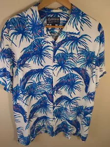 American Rag Button Up Shirt White Blue Floral Men's Sz XL Beach Festival - Picture 1 of 8