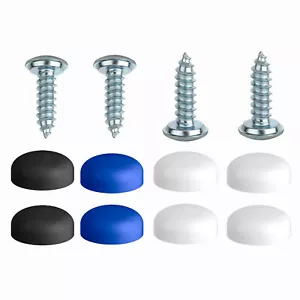 Kennzeichen Schrauben Kappen Set 4,8x16mm Nummernschild Schrauben - Bild 1 von 8