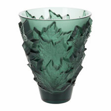 Lalique Champs-Elysees Small Vase Dark Green Crystal BRAND NEW IN BOX