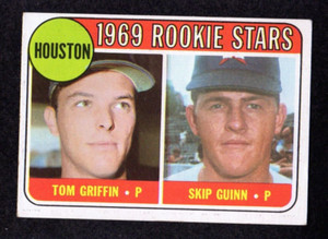 1969 Topps #614 Astros Rookie Stars Tom Griffin Skip Guinn High # Card EX/MT