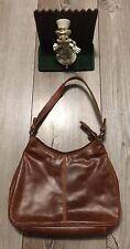 Wilsons Leather Small Brown Purse Handbag Clutch with Strap 8" X 11"