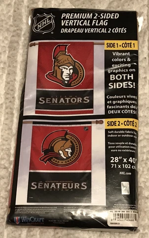Ottawa Senators 2 Sided Vertical Flag 28x40 WinCraft NHL NEW Cover
