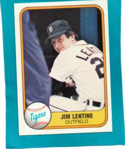 JIM LENTINE # 476 - 1981 Fleer Baseball Card NR-MT