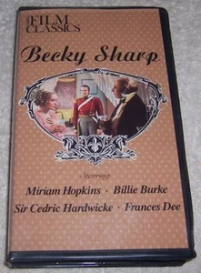 Becky Sharp VHS Video Miriam Hopkins Billie Burke Sir Cedric Hardwicke Frances  - Foto 1 di 2