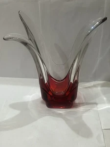 MCM ELEGANTE TIFFIN FRANZISKANER KAISERIN RUBIN KLARE VASE 10,5" HOCH - Bild 1 von 13