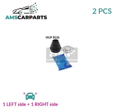 CV JOINT BOOT KIT PAIR TRANSMISSION END REAR VKJP 8126 SKF 2PCS NEW - Image 1 of 4