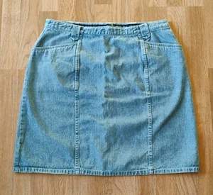 Vintage Christopher & Banks kurzer Jeansrock Gr. 16 blau Rückenschlitz 4b Taschen - Bild 1 von 7