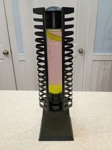 Lava Lamp Vintage 90s 32 CD Tower Holder Tube LP-12 Neon yellow wax clear fluid - Picture 1 of 22