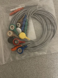 Cables médicos universales reutilizables con botón a presión (paquete de 10) - EDR1240-10 - Imagen 1 de 2