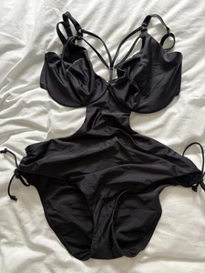 Bravissimo Black Cutout Swimsuit. Size 38FF. Never Worn. £15 - Picture 1 of 3