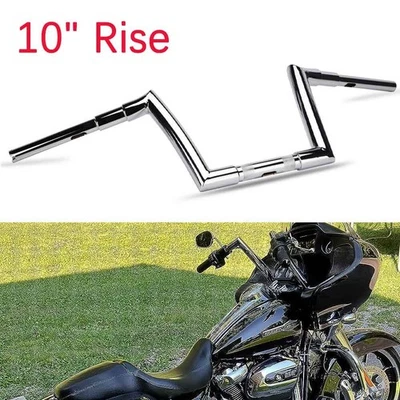 10'' Rise Ape Hanger Handlebar 1 1/2" Fat Bar For Harley Sportster Dyna Softail - Изображение 1 из 4