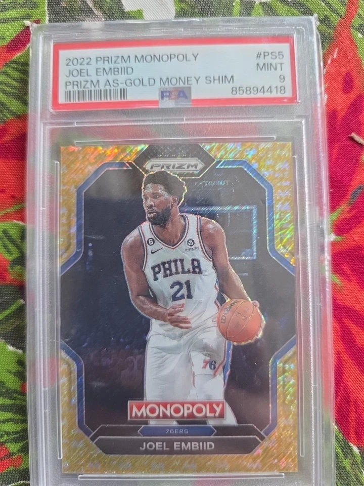 2022-23 Panini Prizm Monopoly -  Joel Embiid #PS5 Gold Money  Prizm /500 - Image 1 of 1
