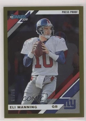 2019 Panini Donruss Photo Variation Press Proof Gold /50 Eli Manning #178V - Image 1 of 2