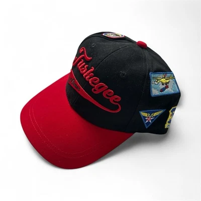 Sombrero de Lona Museo Tuskegee Correa Aviadores Parches Negro Rojo Fuerza Aérea Militar Foto 1 de 4