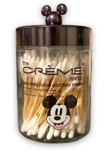 The Creme Shop Mickey Mouse 180 Cotton Swabs Reusable Jar Bronze Ears Lid Sealed - Picture 1 of 4
