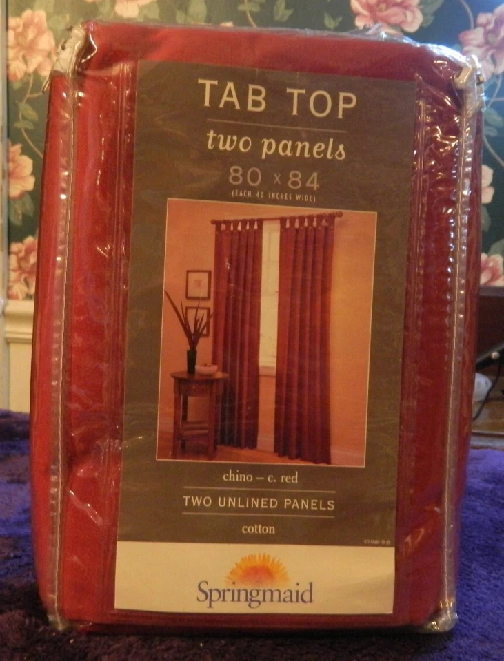 Drapes -  2 panels 80" x 84" (thus each panel is 40 inches) Burgundy - Image 1 of 1