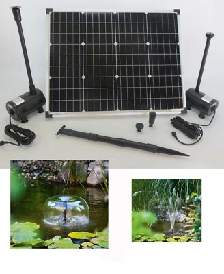 50W Solar Pumpenset Gartenteich Springbrunnen Solar Teich Pumpe Wasserfall NEU - Bild 1 von 4