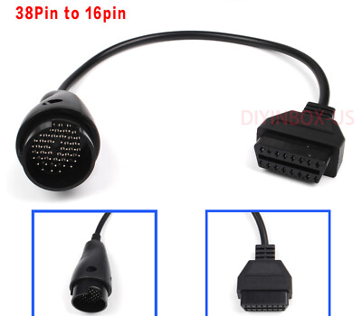 38 to 16 Pin OBD2 OBDII Car Diagnostic Adapte...