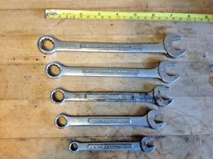 Vintage Craftsman V Series Lot Of 5 Combination Wrenches 5/8 9/16 1/2 7/16 5/16 - Picture 1 of 6