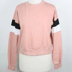 Sudadera recortada para mujer Ambiance manga grande a rayas - Imagen 1 de 4