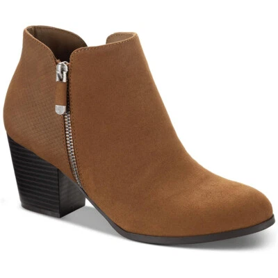 Style & Co. Womens Masrinaa Brown Suede Booties | Rust Text | 10 Medium (B,M) — 第 1/3 张图片