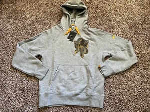 NWT Nike Kobe Bryant KB24 Black Mamba Snake Hoodie Grey Yllw S 426951 063 Lakers - Picture 1 of 14