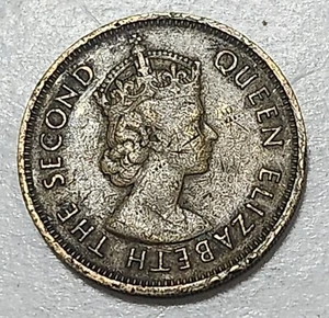 HONG KONG 🇭🇰 TEN (10) CENTS COIN 1961 (QUEEN ELIZABETH II) - Picture 1 of 2