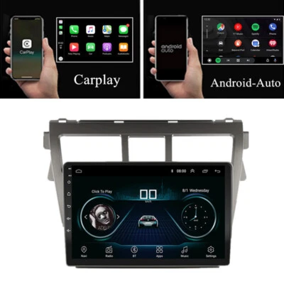 9'' Stereo Radio 2+32GB For Toyota Yaris Sedan 2006-2012 Belta 2005-2008 Carplay - Image 1 of 4