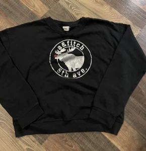 Abercrombie Kids Sweatshirt New York 5th Ave Kids Size XL Red Nose Holidays - Picture 1 of 13