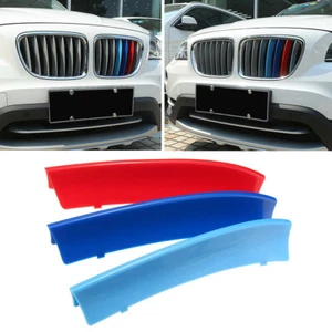 M-Farben Grill Abdeckung Streifen Niere Kühlergrill ABS Für BMW X1 E84 2010-2015 - Bild 1 von 7
