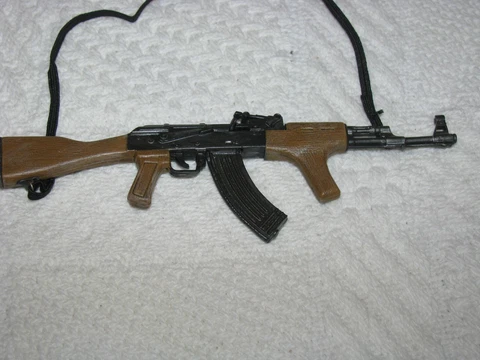 1/6th Scale Romanian AK 47 Assault Rifle with Fore Grip and Removable Magazine Cover