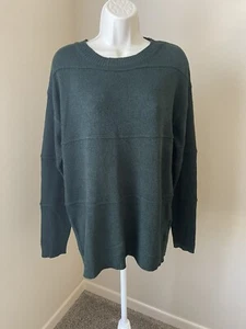 Dunkelgrüner Damenpullover Langarm Rundhals bequem Gr. M - Bild 1 von 8