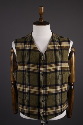 HERMÈS HERMES gilet gilet in lana multicolore a scacchi taglia 58