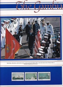 Präsident Reagan Freiheitsstatue 100. Jahrestag Sammlertafeln + 3 Briefmarken - Bild 1 von 2
