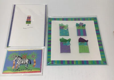 Paper Magic Group 3D Greeting Cards Blank Inside Lot Of 3 Sealed Birthday Gifts - Image 1 of 4