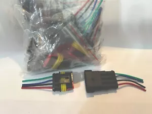 4 Pin Weg Auto Wasserdicht Stecker Buchse Elektrisch 18 AWG Draht Stecker Stecker 9ea - Bild 1 von 3