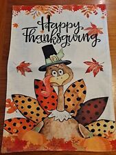 NEW Home & Garden 1pc Double Sided Happy Thanksgiving Garden Flag 12x18
