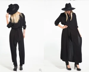 Neu mit Etikett Rodebjer Art Kleid Jumpsuit Gr. XS schwarz Oversize Langarm geknöpft - Bild 1 von 20