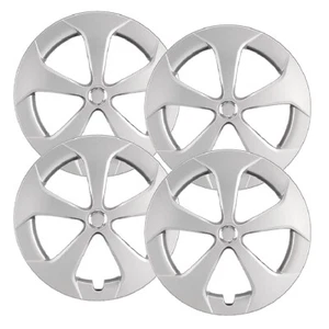 Set of (4) 15" Silver Hubcaps for Toyota Prius 10-15, Heavy Duty Wheel Covers - Picture 1 of 7